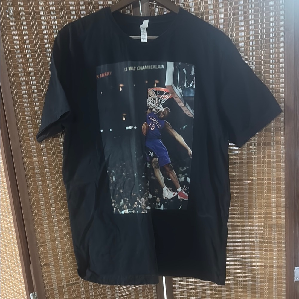 Graphic Black T-Shirt with Basketball Print